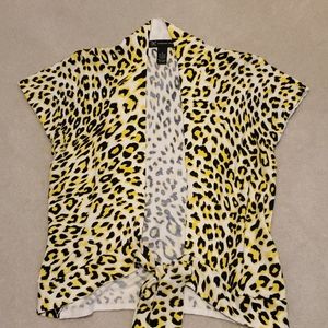 INC animal print blouse
